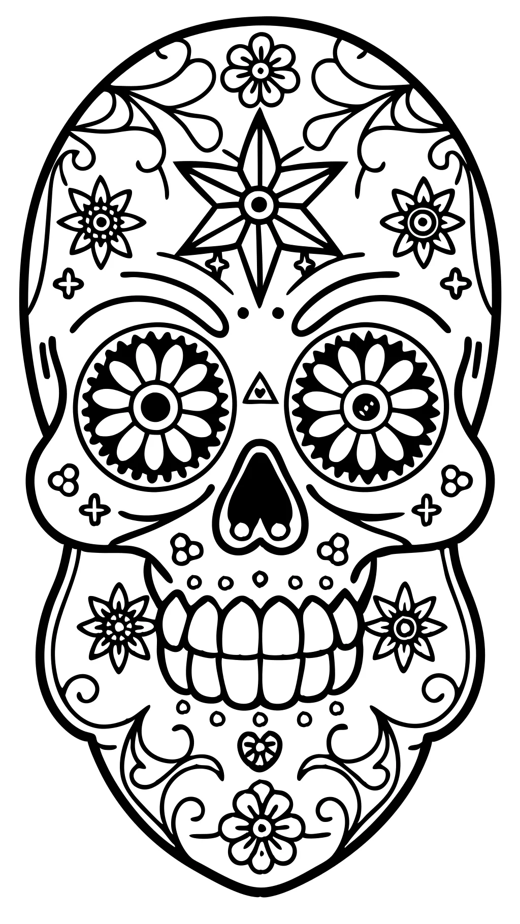 skull coloring page